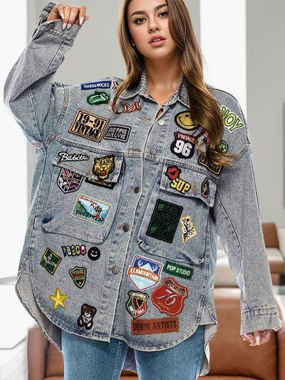 Women's Embroidered Patch Jacket