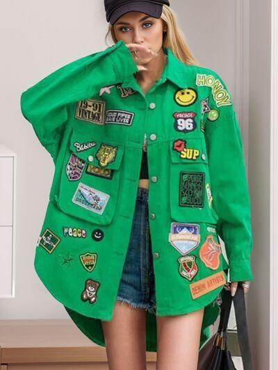 Women's Embroidered Patch Jacket