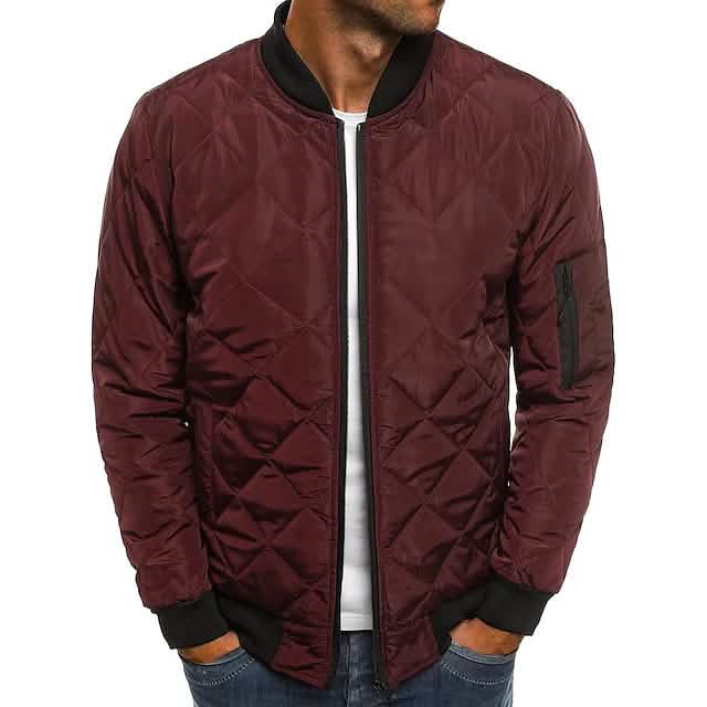 Men's Quilted Bomber Jacket