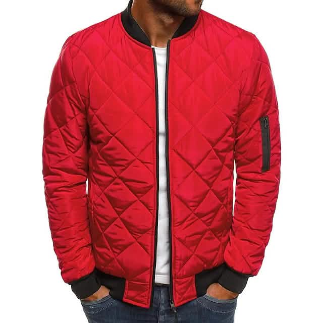 Men's Quilted Bomber Jacket